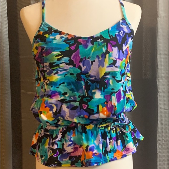 Caribbean Joe Other - Caribbean Joe PEPLUM Tankini Underwire